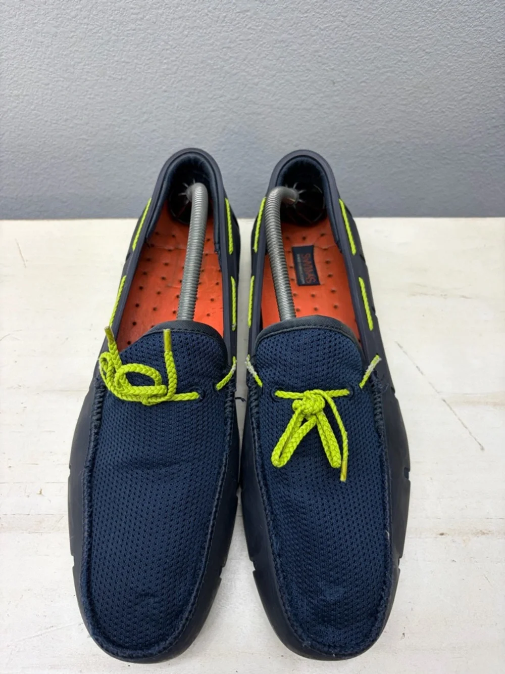 Swims Men’s Blue Rubber Braided Lace Loafers Size 10 - Picture 4 of 8